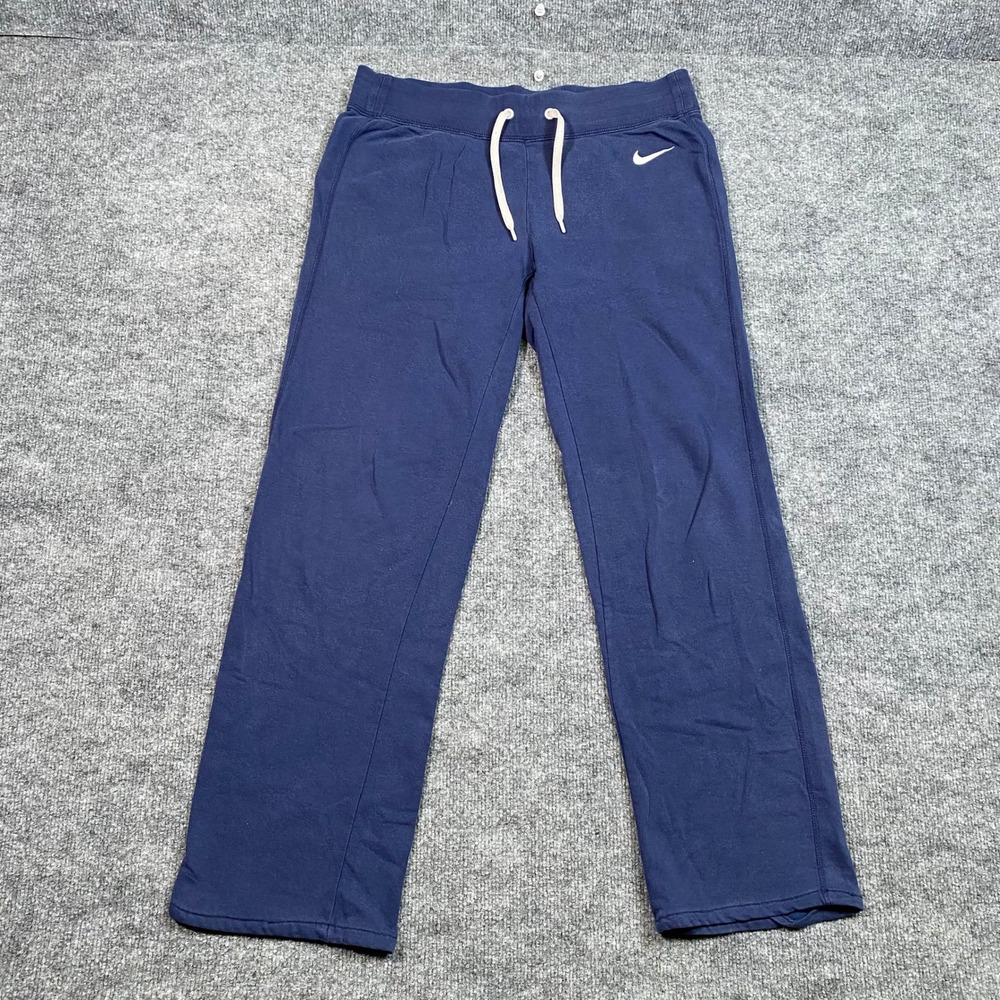 Nike Mens Navy Blue Fleece Straight Leg Sweatpants 611721-410 Small